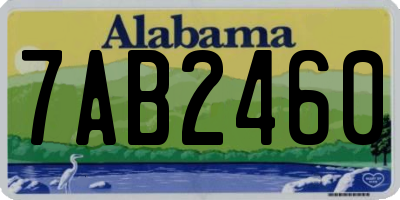 AL license plate 7AB2460