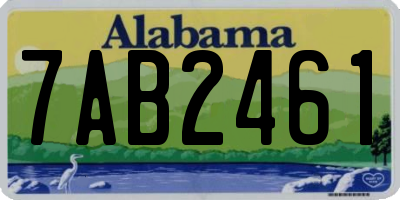 AL license plate 7AB2461