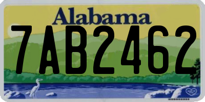 AL license plate 7AB2462