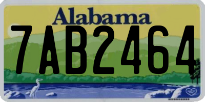 AL license plate 7AB2464