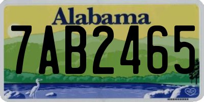 AL license plate 7AB2465