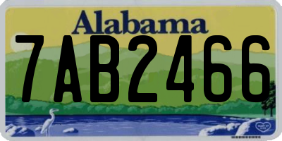 AL license plate 7AB2466