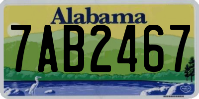 AL license plate 7AB2467