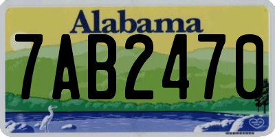 AL license plate 7AB2470
