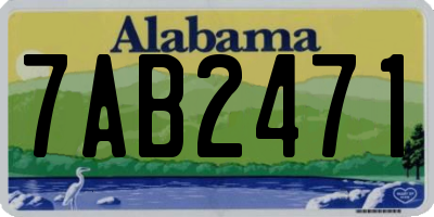AL license plate 7AB2471