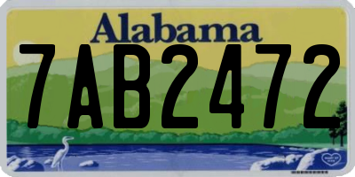 AL license plate 7AB2472