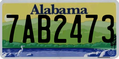 AL license plate 7AB2473