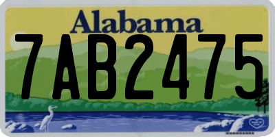 AL license plate 7AB2475