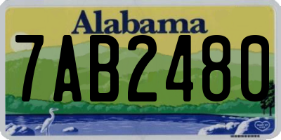AL license plate 7AB2480