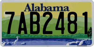 AL license plate 7AB2481