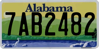 AL license plate 7AB2482