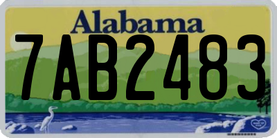 AL license plate 7AB2483