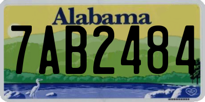 AL license plate 7AB2484