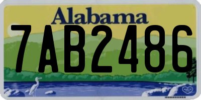 AL license plate 7AB2486