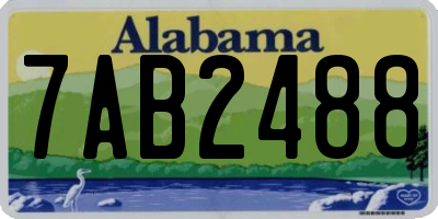 AL license plate 7AB2488