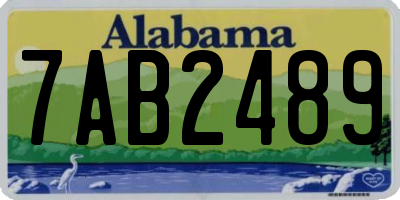 AL license plate 7AB2489