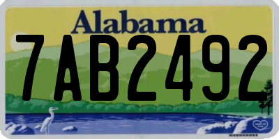AL license plate 7AB2492
