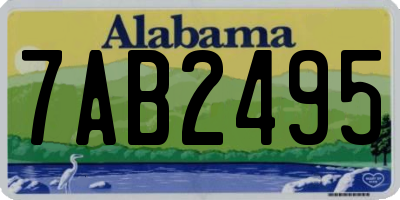 AL license plate 7AB2495