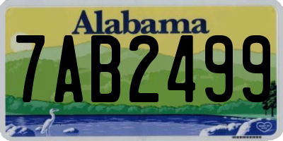 AL license plate 7AB2499