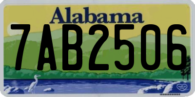 AL license plate 7AB2506