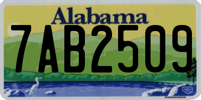 AL license plate 7AB2509