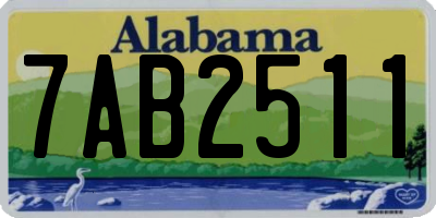 AL license plate 7AB2511