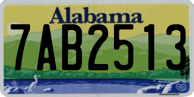 AL license plate 7AB2513
