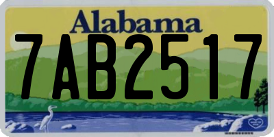AL license plate 7AB2517