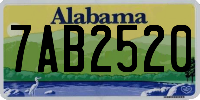 AL license plate 7AB2520