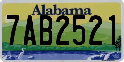 AL license plate 7AB2521
