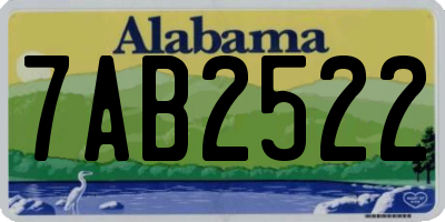 AL license plate 7AB2522