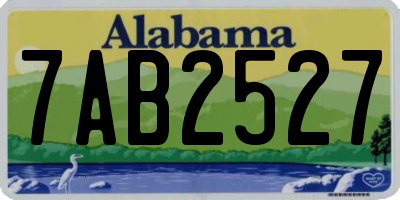 AL license plate 7AB2527