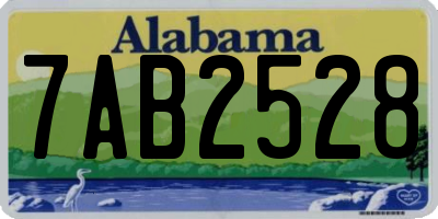 AL license plate 7AB2528