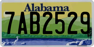 AL license plate 7AB2529