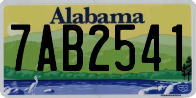 AL license plate 7AB2541