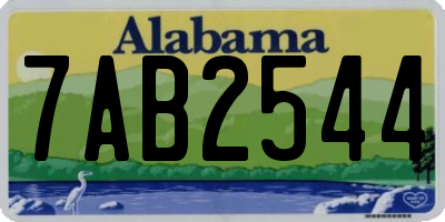 AL license plate 7AB2544