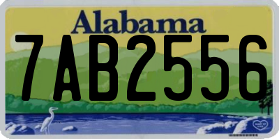 AL license plate 7AB2556