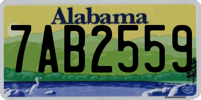 AL license plate 7AB2559