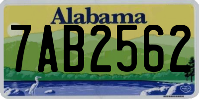 AL license plate 7AB2562