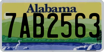 AL license plate 7AB2563