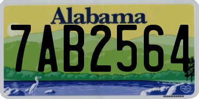 AL license plate 7AB2564