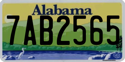 AL license plate 7AB2565