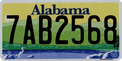AL license plate 7AB2568