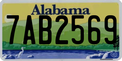 AL license plate 7AB2569