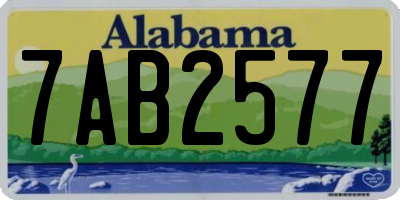 AL license plate 7AB2577