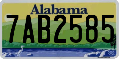 AL license plate 7AB2585