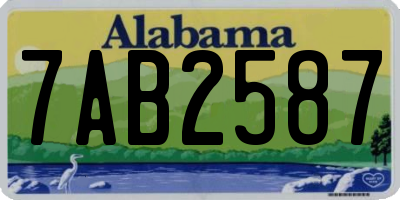 AL license plate 7AB2587
