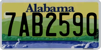 AL license plate 7AB2590