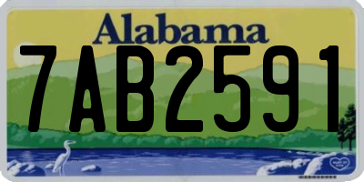 AL license plate 7AB2591