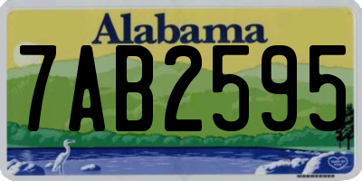 AL license plate 7AB2595